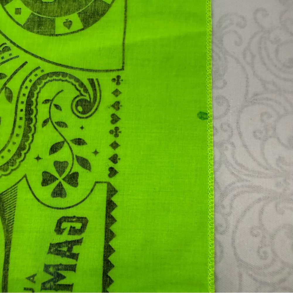 Austin Gamblers Texas Profesional Bull Riding Team Neon Green Bandana Gear - Picture 10 of 11